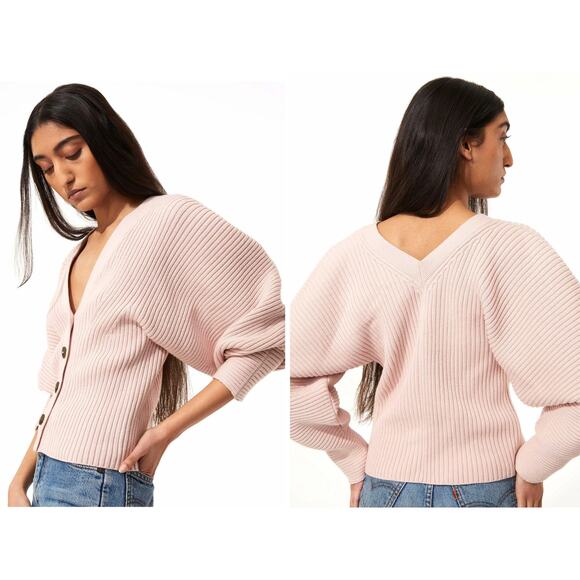 Mara Hoffman Naenia & Emilia Cotton Sweater Set in Blush, Sz S/M - Picture 3 of 13